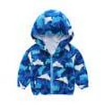 thumbnail image 7 of Hicidod Toddler Jackets Hooded Long Sleeve Zip Up Rain Lightweight Coats Cartoon Dinosaur Print Windproof Windbreaker Outerwear, 7 of 7