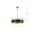 thumbnail image 2 of Nuvo Lighting Altos 5 Light Large Pendant - Matte Black and Natural Brass Finish, 2 of 14