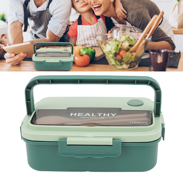 Adult Lunch Box, 1000 ML 3-Compartment Bento Lunch Box For Kids, Lunch  Containers For Adults Come With Chopsticks And Spoons, Leak Proof,  Microwaveable 