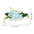 thumbnail image 2 of Unique Bargains 1 Pc Women's Styling Simulated Flowers Hair Clip Comb for Parties Blue Polyester Fabric Iron, 2 of 4