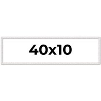 40x10 Frame White Real Wood Picture Frame Width 0.75 inches | Interior Frame Depth 0.5 inches |