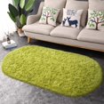 thumbnail image 4 of TWINNIS Super Fluffy Oval Area Rugs for Bedroom Living Room Nursery Room,2.6'x5.3',Green, 4 of 7