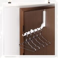 thumbnail image 4 of 2 Pcs Door Hanger Foldable Clothes Drying Rack - Door Clothes Rail, Modern And Space-saving Folding Function, Load Capacity 5 Kg, For Balcony Wardrobes Bedrooms, White, 4 of 5