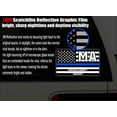 thumbnail image 3 of Reflective Suffolk County Massachusetts MA Thin Blue Line Stealthy Old Glory USA Flag | Honoring Law Enforcement Officers Sheriffs | County State Decal Bumper Sticker 3M Vinyl 3" x 5", 3 of 3