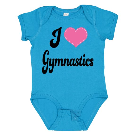 Inktastic I Love Gymnastics Girls Baby Bodysuit