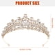 thumbnail image 4 of KAKOWELY Corona de boda con diamantes de imitación, corona de novia, diadema, tocado de novia para cumpleaños, graduación, 4 of 5