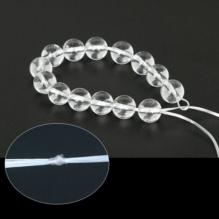 Bememo Bracelet String Elastic Clear Beading Thread Stretch Polyester  String Cord for Jewelry Making and Crafts