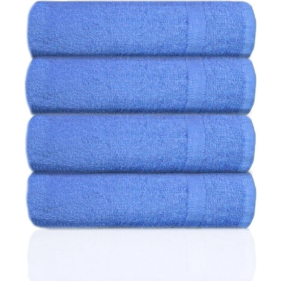 Americlassic Salon Towels 24 Pack Mid Blue 16 x 27 Inch 100 Percent Cotton Soft Absorbent Quick Dry Towels for Spa Gym Salon and Barber Use