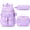 Purple, variant on 3 PCS Waterproof Backpack with Lunch Box & Pencil Case Set, Kawaii Bookbag Large Capacity Lightweight Daypack, Purple