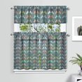 thumbnail image 2 of Kitchen Curtains 36 Inch Short - 3 Panel Set, Cute Horse Pony Print, Rod Pocket Window Curtain, 100% Polyester for Farmhouse, Retro Rural Kitchen, Easy Wash, 2 of 6
