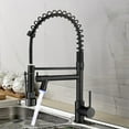 thumbnail image 5 of ANGELES HOME LED Light Kitchen Faucet with Pull Down Sprayer, Single Handle Kitchen Sink Faucet with 2 Spout, 360° Rotation, Matte Black, 5 of 9