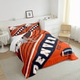 thumbnail image 4 of American Football City Comforter Set Football Sports Teams Bedding 2 Pieces, 3D Ball Game Bedding Comforters & Sets Easter Gifts Adults Orange and Navy Blue Bed Set Twin (Denver), 4 of 5