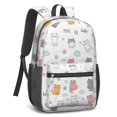 thumbnail image 2 of Cute Cat and Cloud White Pattern 17" School Backpacks for Teens,Waterproof Oxford Fabric,S-Shape Padded Straps for School,Travel,Hiking,Camping, 2 of 6