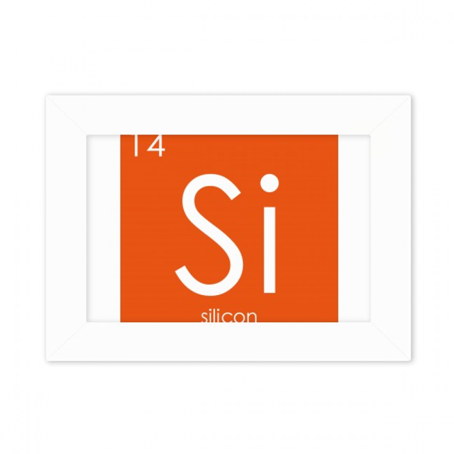 Chestry Elements Period Table Semetal Silicon Si Photo Mount Frame Picture Art Painting Desktop 5x7 inch
