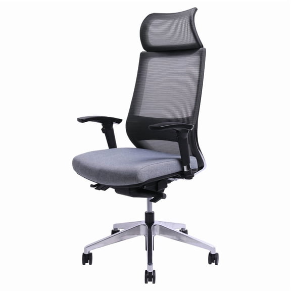 Unique Furniture CEO Executive High-Back Fabric Seat Office Chair in Gray