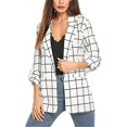thumbnail image 1 of Chaqueta informal ligera con mangas enrollables y blazer abierto para mujer, 1 of 5