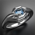 thumbnail image 3 of Fashion Jewelry Hand 925 Silver Rings Cubic Zircon for Women/Men Sz 6-10, 3 of 8