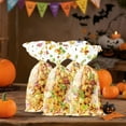 thumbnail image 4 of TanSiDing 100pcs Fall Thanksgiving Treat Bags, Plastic Falls Autumn Maple Leaf Pumpkin Candy Cookies Goodie Gift Bags with Twist Ties for Thanksgivings Falls Party Favors, 4 of 6