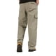 thumbnail image 3 of Pantalones largos para hombre, informales, lisos, con bolsillo, para exteriores, cintura elástica, con cordón, pantalones de trabajo para hombre, 3 of 4