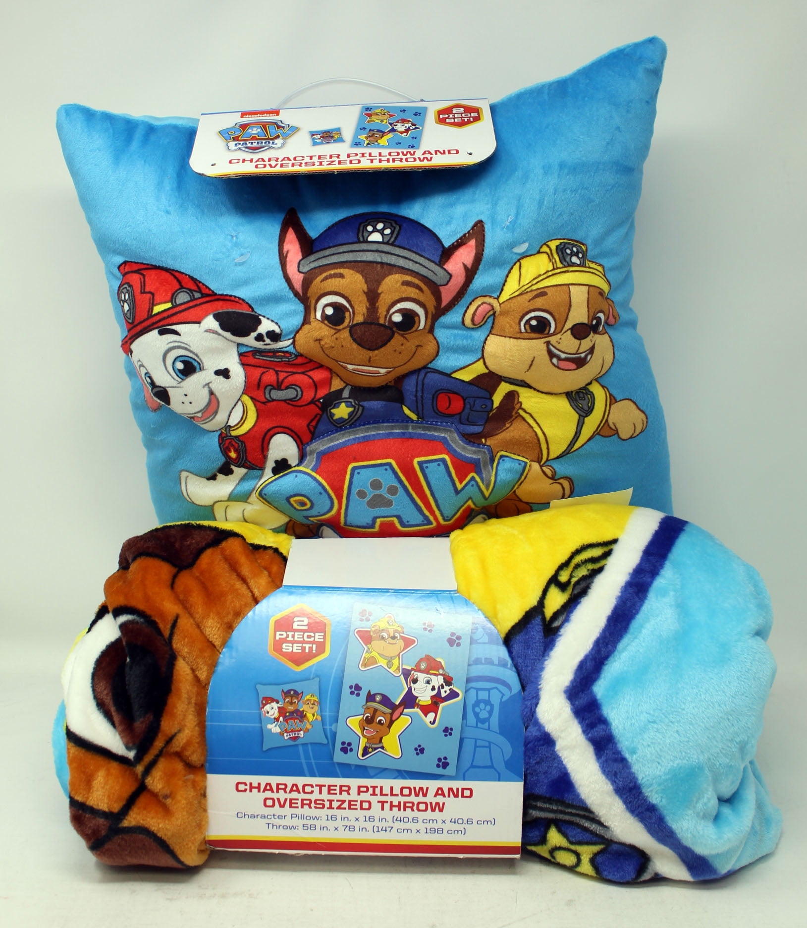 character pillow and throw set