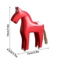 thumbnail image 3 of Wooden Rocking Horse Decorative Ornament With Hemps Rope, 3 of 6