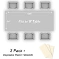 thumbnail image 4 of Ivory Plastic Table Cloth Disposable 2 Pack, 54 x 108 Inch Beige Tablecloths for Party, Baby Shower, Harvest, Fall, Thanksgiving Decorations, Cream Rectangle Table Cover, 4 of 4