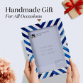 thumbnail image 7 of Handicrafts Home 4x6 Picture Frame, Blue Chevron Bone Inlay Photo Frame, Wall or Tabletop Picture Frame for Home Wall Decor, 7 of 7