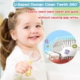 thumbnail image 5 of Cepillo de dientes en forma de U para niños, cabezal de cepillo de dientes redondeados, 5 of 5