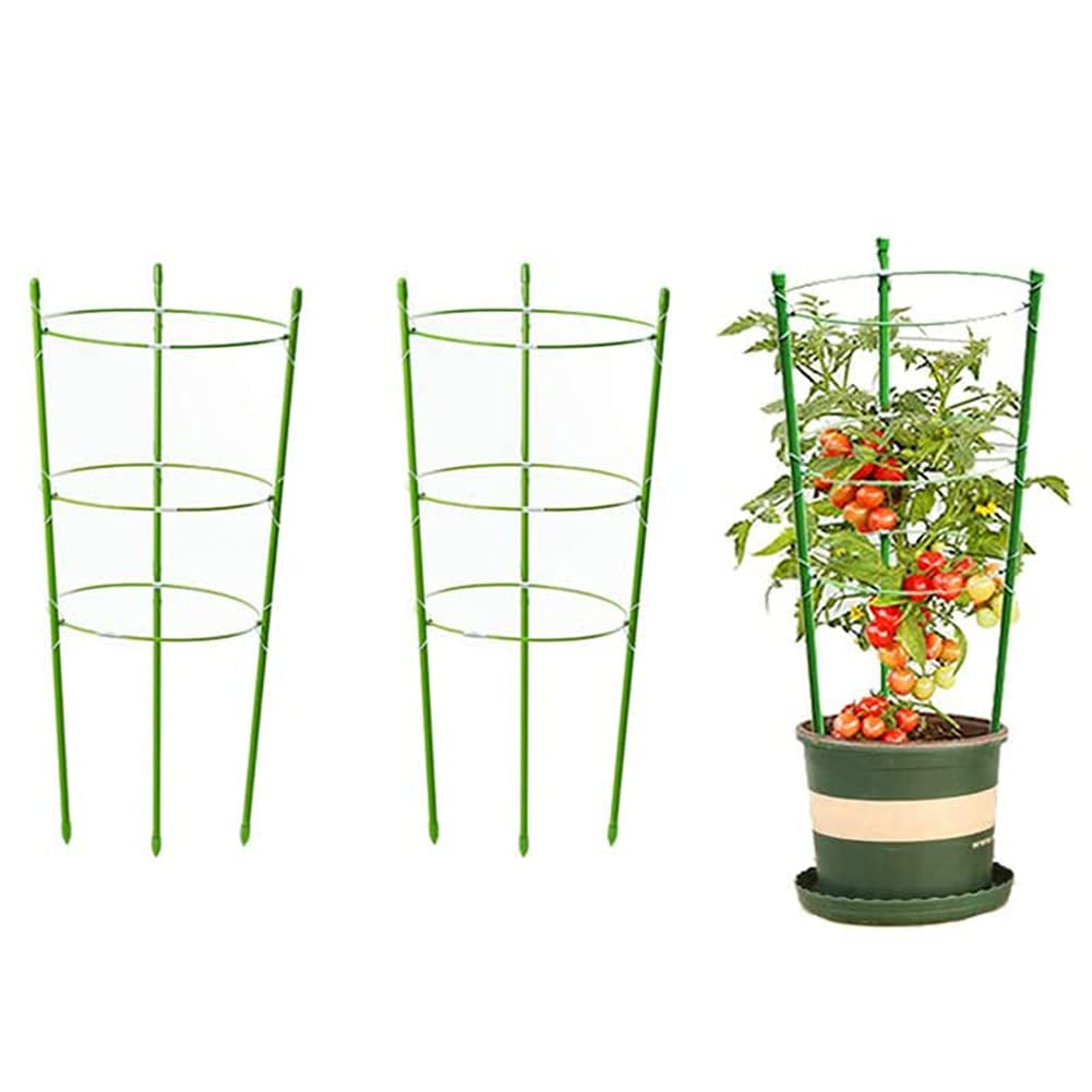 12xBracket Plastic Plant Stem Support Tomato Cage Stakes For Climbing Vegetables