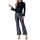 thumbnail image 2 of CAMISA MESH TRANSPARENTE CON ACABADO DE LECHUGA ELÁSTICA DE MUJER INSPIRE CHIC MANGA LARGA CUELLO ALTO TALLA XL NEGRO, 2 of 6
