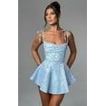 thumbnail image 3 of BaoWw Robes Mini Sans Bretelles pour Femmes avec Nœud Satin Robe de Retour à la Maison pour Adolescentes Robes Courtes Cocktail, 3 of 5