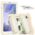 thumbnail image 1 of ELEHOLD for Samsung Tab A7 10.4 inch 2020 SM-T500 Ragged Case, Soft Silicone Hard PC Shoulder Strap Built-Kickstand Anti-Drop Shockproof Heavy Duty Protective Cover Case, Rosegold, 1 of 10