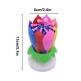 thumbnail image 4 of Exquisite Rotating Flower Music Candle Plastic Festival Birthday Cake Musical Floral Party DIY Decorations Children Colorful, 4 of 7