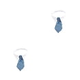 thumbnail image 4 of Methold Mascota Perro Gato Corbata Prop Aseo Adorable Gatos Collares Accesorios Collar Decoración Azul Gris Rayas L39.5cm rayas grises azules L39.5 cm 2piezas Methold CBP277552, 4 of 6