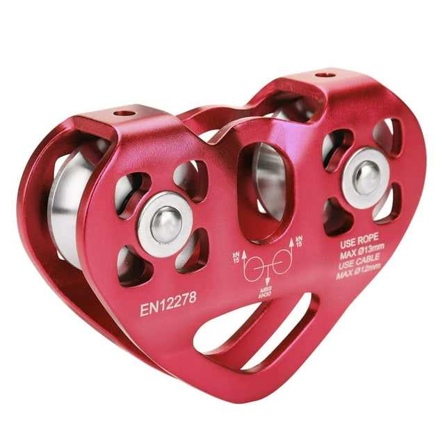 Polea del carro del cable dual 30KN Jadeshay Rojo