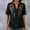 Black, variant on YHAJDS Short Sleeve Sweater for Women V Neck Embroidered Detail Loose Casual Summer Top