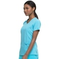 thumbnail image 6 of Dickies EDS Essentials Medical Scrubs Top for Women Mock Wrap DK625, L, Turquoise, 6 of 8