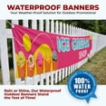 thumbnail image 5 of Ice Cream Shop Large Banners and Signs for Outdoor by DreamController-Polyester Banner with 4 Holes for Easy Hang Indoor & Outdoor| 6x1 Feet HD Banner to Promote Food & Beverages | Made in USA, 5 of 6