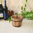 thumbnail image 7 of Cheers US Wooden Bucket Barrel Garden Planters Set Rustic Decorative Flower Beds for Plants, Herbs, Veggies w/Drainage Holes, Multiple Sizes, 7 of 7