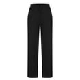 thumbnail image 4 of HomeDM Womens Wide Leg Sweatpants Solid Color Baggy Sweat Pants Drawstring Athletic Joggers Lounge Athletic Pants with Pockets - Black/L, 4 of 9