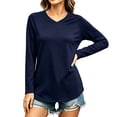thumbnail image 5 of jjayotai Womens T Shirts Long Sleeve V Neck Basic Tee Curved Hem Tops Casual Loose Fitted Soft Fall Tops Outfits, 5 of 6