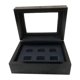 thumbnail image 1 of Vitrina para Anillos, Almacenamiento de Anillos de Madera, Forro de Cuero Sintético, Ventana Transparente, Resistente a Los Arañazos, Joyero Funcional 6 hoyos, 1 of 9