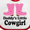 thumbnail image 4 of Inktastic Daddy's Little Cowgirl Girls Baby Bib, 4 of 4