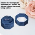 thumbnail image 3 of Unique Bargains Velvet Ring Box 2 Slots Double Ring Display Holder for Wedding Ceremony Proposal Dark Blue, 3 of 6