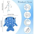 thumbnail image 2 of Whale Shark Coin Purse, Plush with Zipper & Dolphin Keychain, Kawaii Handmade, Ideal for Kids, Girls, Women (Gray). Charms, 2 of 6
