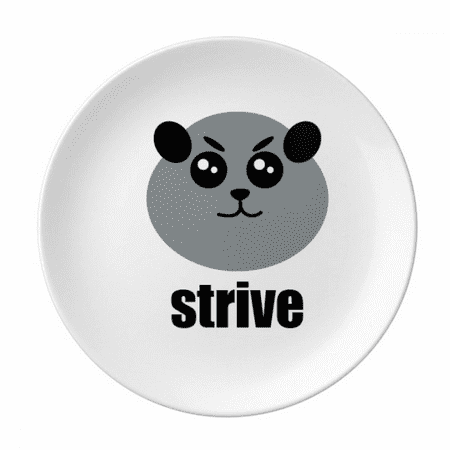 

Chinese Herbivores Fat Lovely Pandas Plate Decorative Porcelain Salver Tableware Dinner Dish