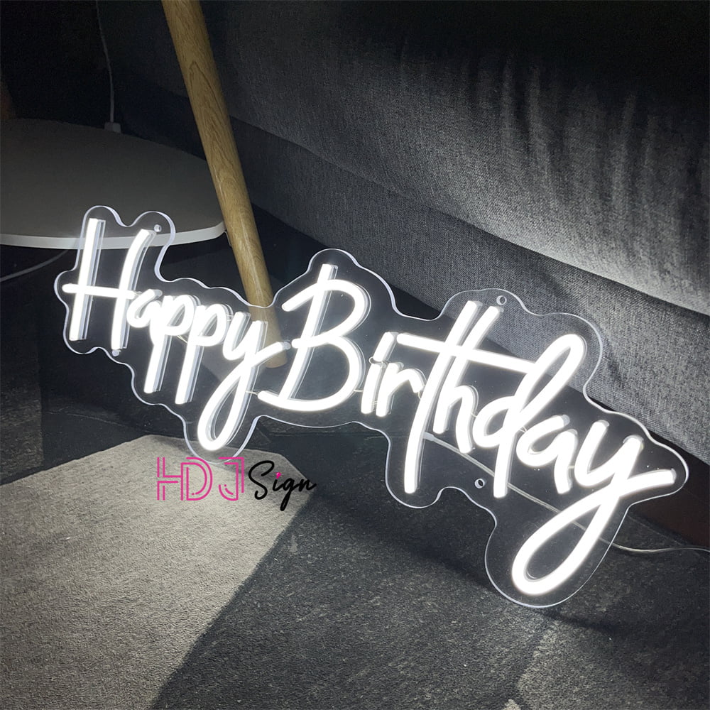 Happy Birthday Word Sign Other Colors Can Be Customized Wedding Decorations  Wall Decoration Led Neon Light 12V Super Bright From 115,1 €