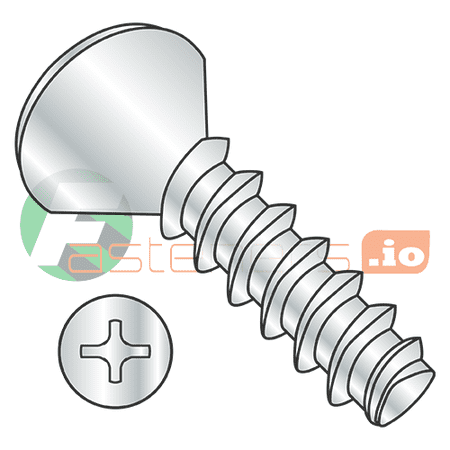 

#8 x 1 Thread Forming Screws 48-2 Trilobe / Phillips / Oval Head / Steel / Zinc (Quantity: 3 000 pcs)