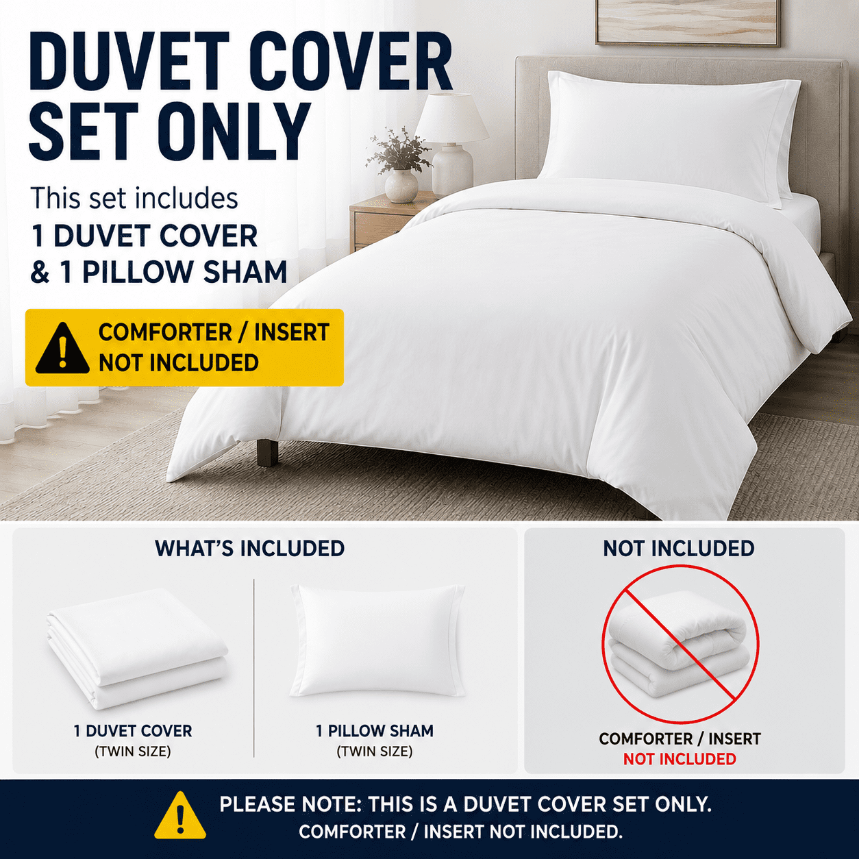 LammaLoe Twin Duvet Cover Set, Luxury Microfiber 2 Piece Bedding Sets with Pillow Sham, Silver Grey
