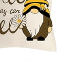 thumbnail image 3 of Juego de 4 fundas de cojín de verano de 45 x 45 cm, de lino rústico, decorativas con diseño de abeja para sofá., 3 of 3